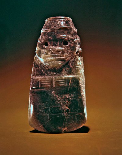 Axe god with monkey-like face, from Guacimo, Linea Vieja area by Pre Columbian Pre Columbian